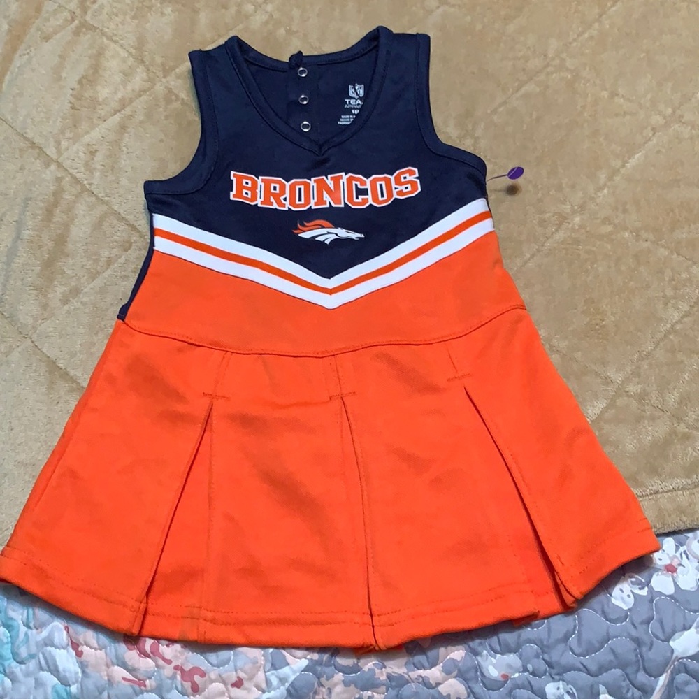 18 month toddler NFL Broncos cheerleader outfit